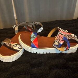 MIA Multicolor Patterned Women's Sandals